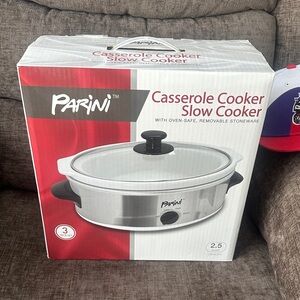 Silver Casserole Cooker Slow Cooker